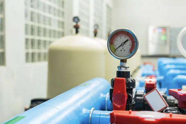 Valve Pressure and Temperature Relationship A diagram showing a pressure gauge and a thermometer pointing at a PVC valve