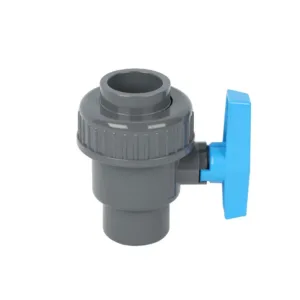 PVC Single Union Ball Valve Socket Or Thread Ends