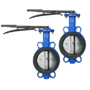Pntek Stainless steel butterfly valve stainless steel manual wafer or lug butterfly valve with hand lever