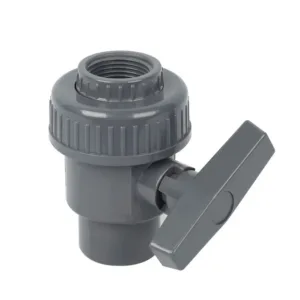 PVC Single Union Ball Valve Grey Handle