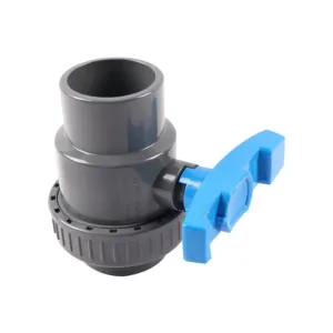 PVC Single Union Ball Valve Blue Handle
