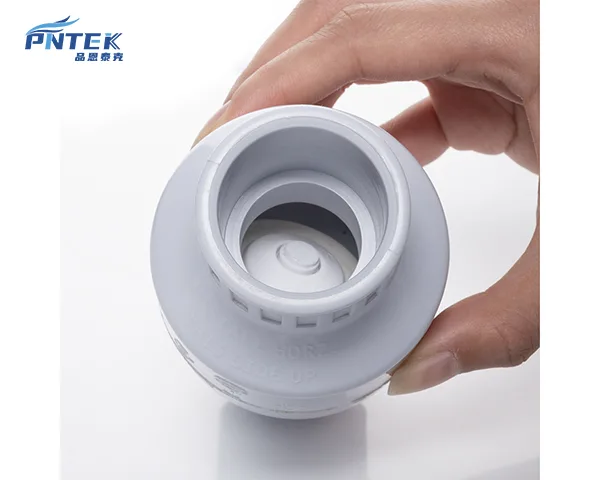 A Failed PVC Check Valve A cutaway of a failed PVC check valve with debris lodged in the mechanism