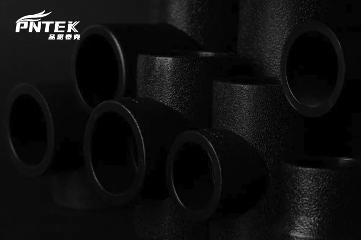 HDPE Butt Fusion Joint A close-up of a completed HDPE butt fusion joint, showing the characteristic double bead