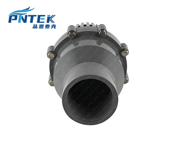 Comparing a PVC vs a Brass Foot Valve A side-by-side photograph of a PVC foot valve and a brass foot valve