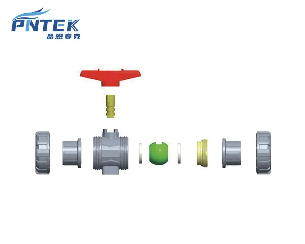 How a True Union Ball Valve Works An animated diagram showing how the union nuts clamp the valve body in place
