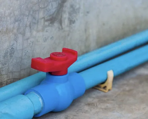 System-Wide Application of PVC Valves A complex irrigation manifold built entirely from PVC pipes and Pntek PVC valves