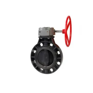 PVC butterfly valve with handle gear type