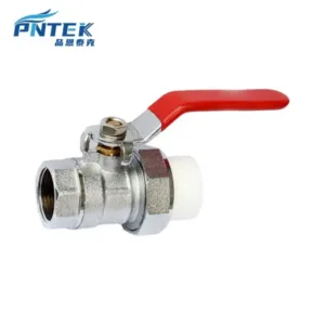PNTEK Wholesale PPR White Female Brass Ball Valve Plastic for Plumbing & Water Supply