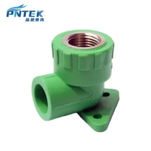 PNTEK PPR Green Female Elbow with Pedestal Female Threaded for Water Supply Plumbing Projects