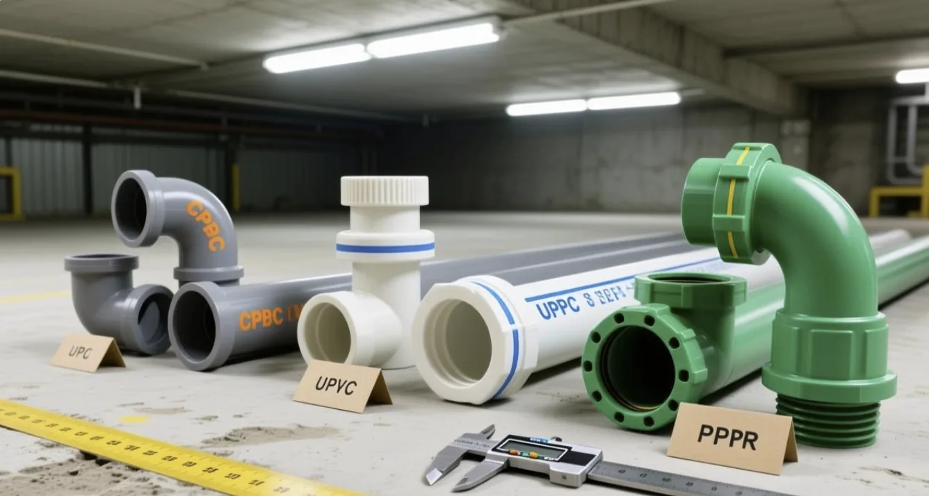 CPVC vs UPVC vs PPR Pipe Fittings: What’s the Difference?